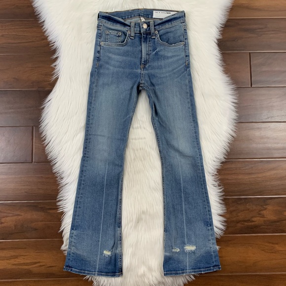 Rag Bone Jeans Rag Bone Distressed Crop Flare Jeans In Vale Poshmark